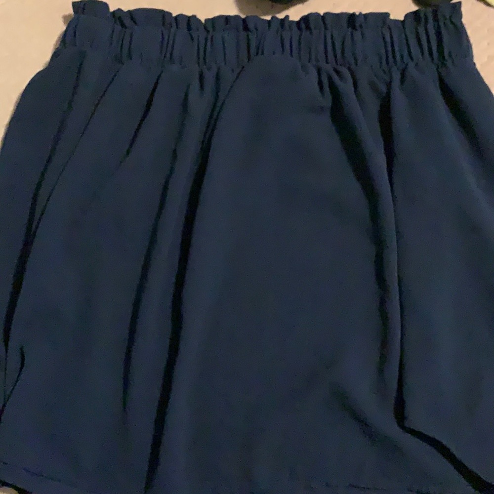 Navy Blue Off the Shoulder Top